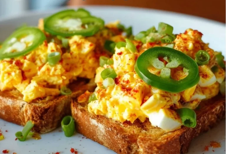 Delicious crispy egg salad served in a bowl with fresh herbs and spices.