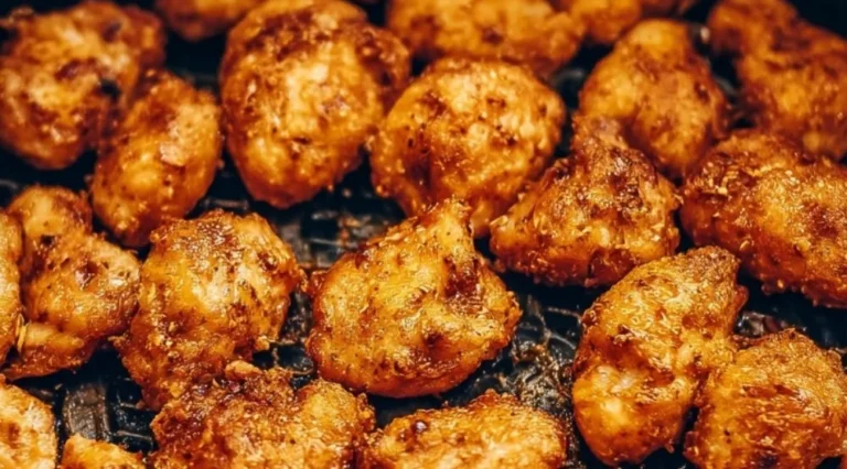 Crispy Air Fryer Boneless Chicken Bites served on a plate