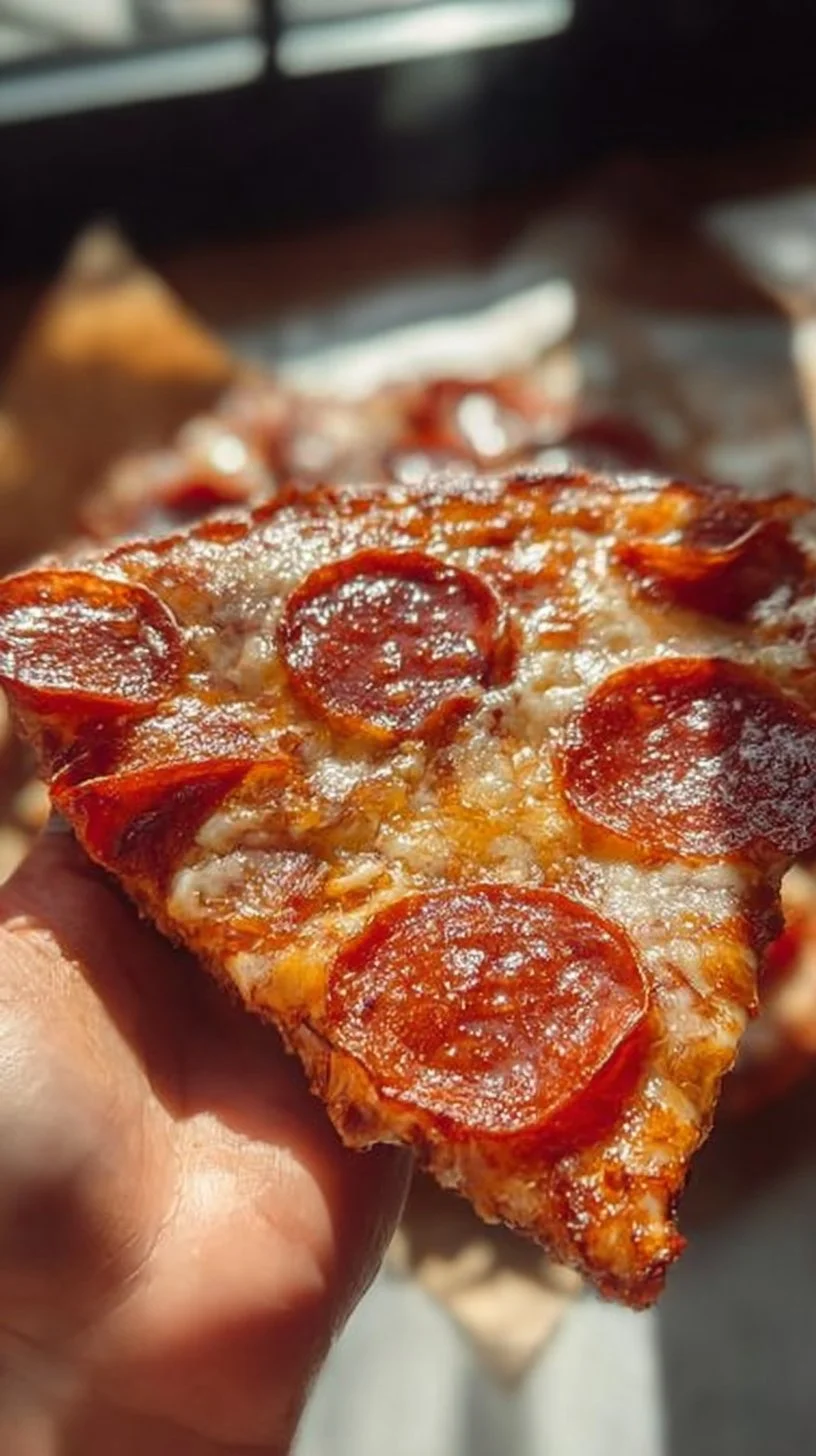 Delicious Chicken Crust Pizza topped with fresh ingredients and cheese