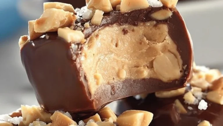 High protein frozen peanut butter Greek yogurt bites on a plate