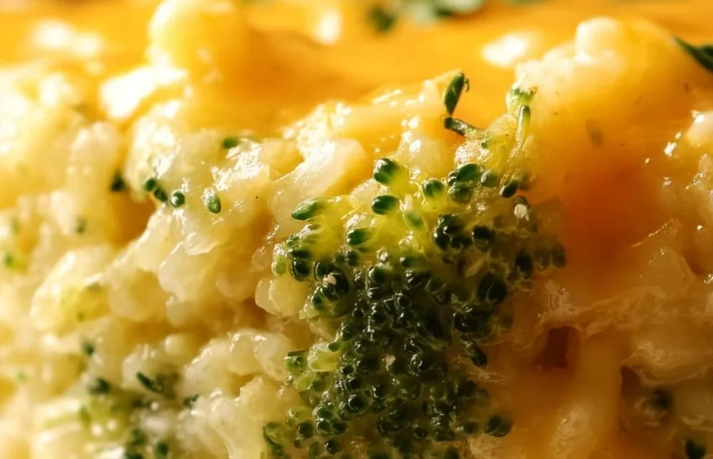High-Protein High Fiber Broccoli Cheddar Rice Cup with cheese and broccoli