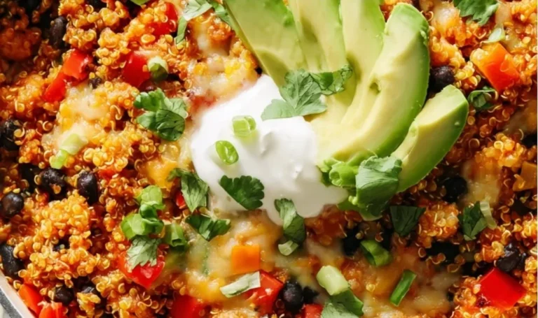 High Protein Vegetarian Taco Skillet with colorful vegetables and spices