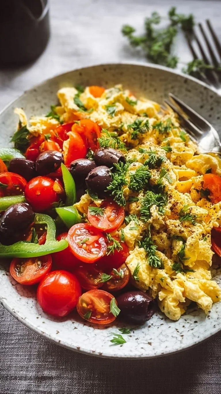 Delicious homemade Mediterranean breakfast bowls with fresh ingredients