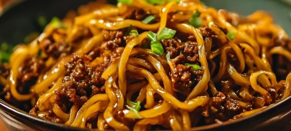 Delicious potsticker noodle bowl with fresh ingredients and savory flavors.