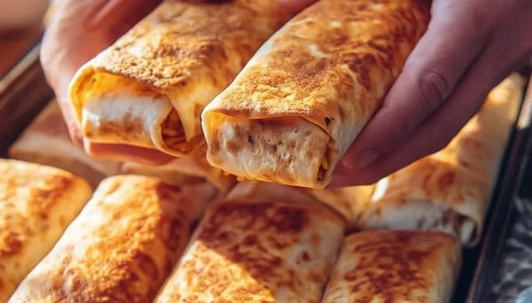 Sheet Pan Breakfast Burritos packed with eggs, cheese, and veggies for an easy breakfast