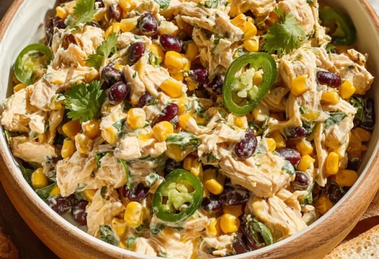 Delicious Southwest Chicken Salad with fresh vegetables and grilled chicken