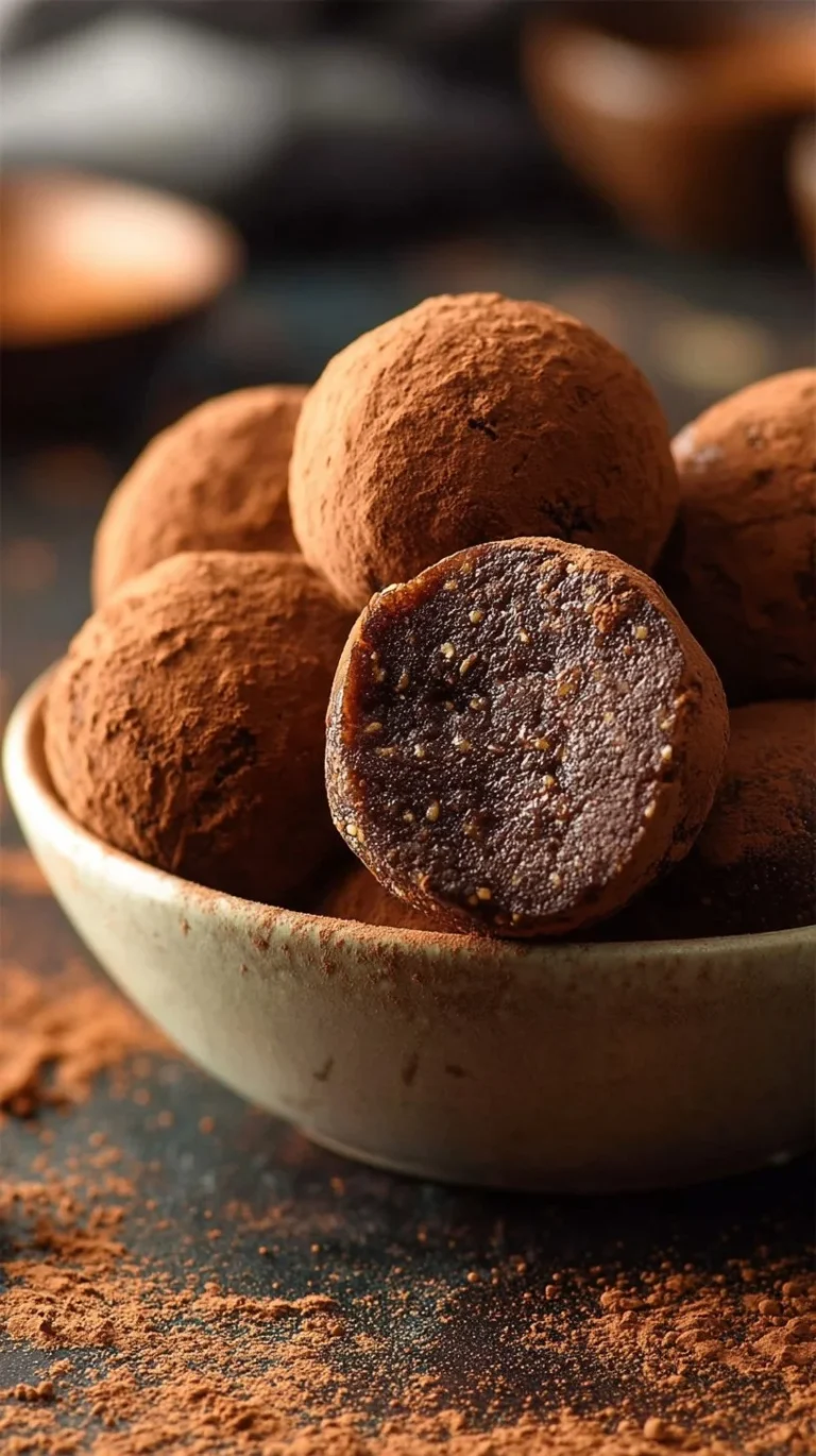 3-Ingredient No Bake Brownie Bites on a plate