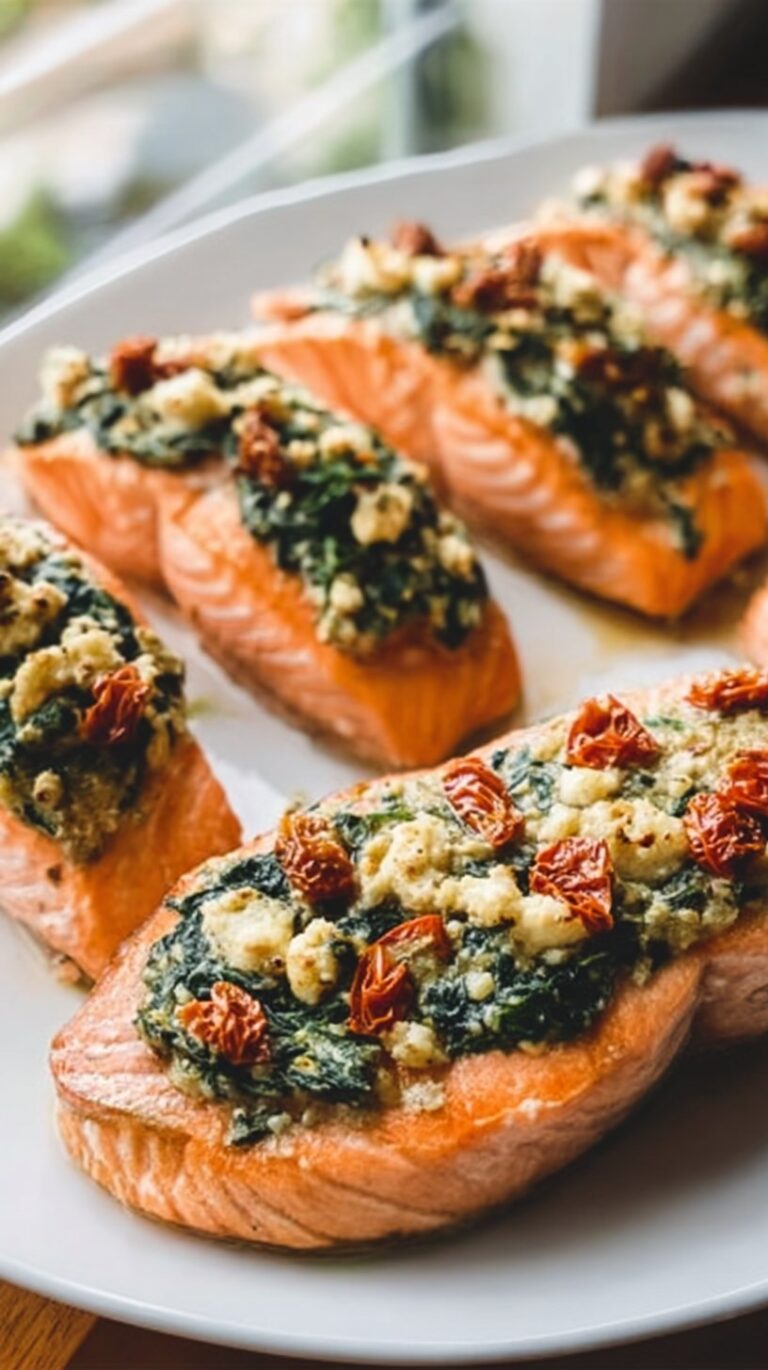 Stuffed Salmon With Spinach & Feta (30 minutes!)