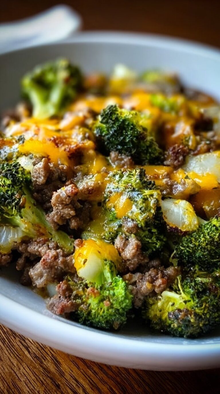 Keto Hamburger Broccoli Skillet