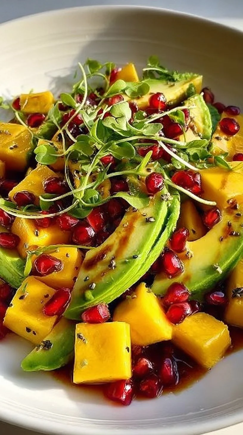 Fresh Avocado Mango Salad with vibrant colors and healthy ingredients