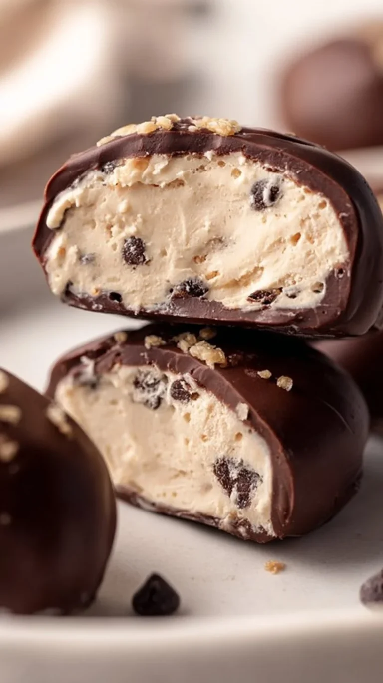 Delicious cookie dough frozen yogurt bites ready to enjoy