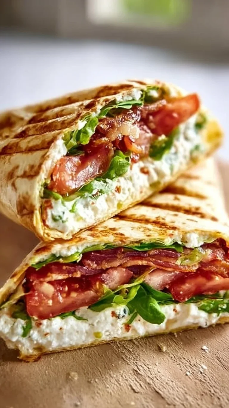 Delicious cottage cheese wraps served on a plate with fresh vegetables