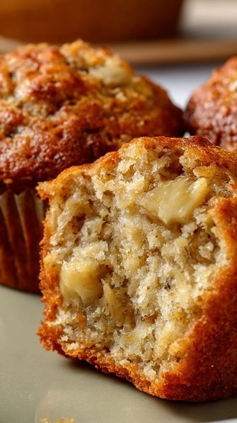 Healthy Greek yogurt banana muffins baked to perfection