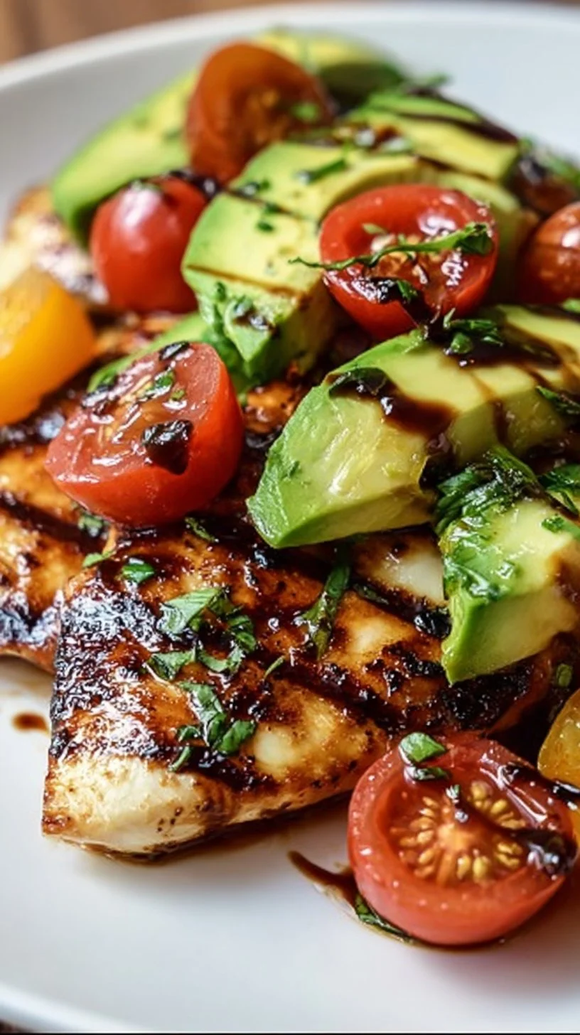 Juicy grilled chicken topped with fresh California avocado slices