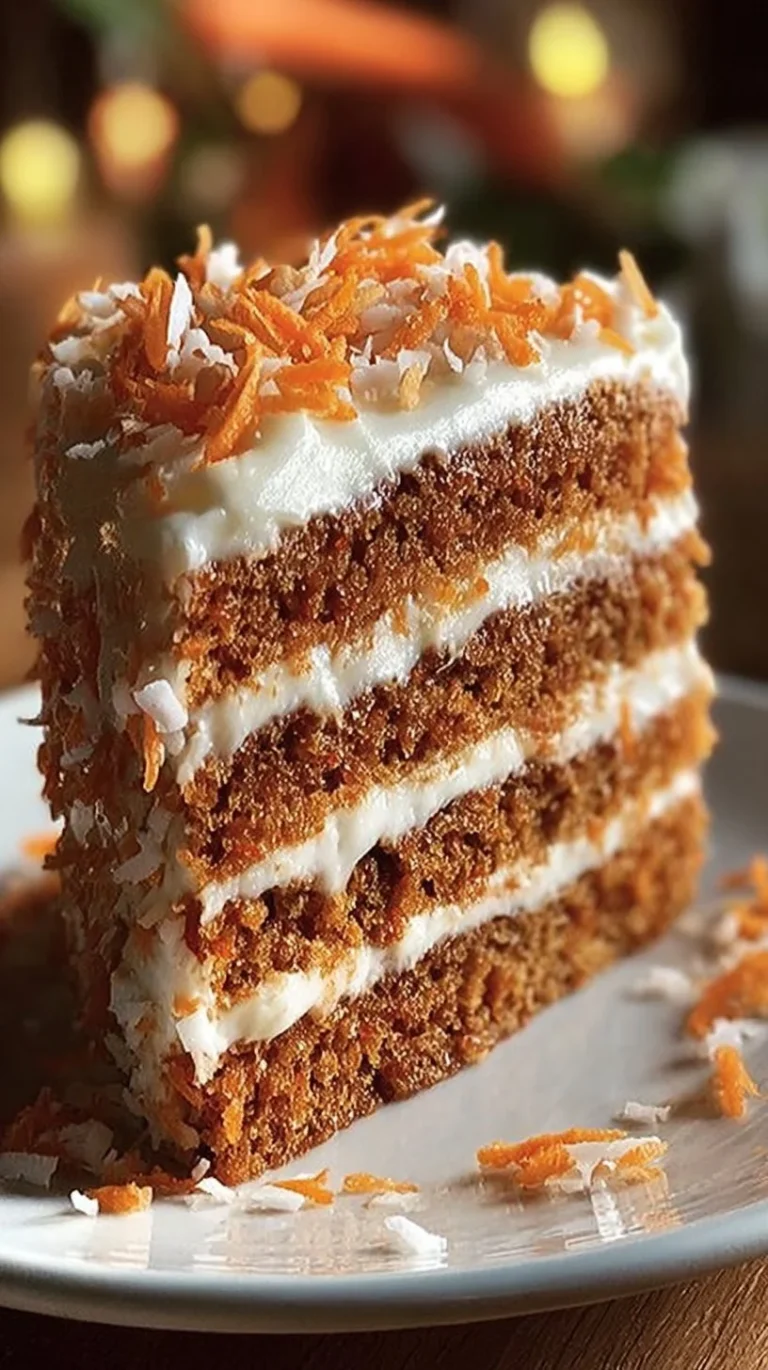 Deliciously healthy No Sugar No Flour Carrot Cake with fresh carrots and spices
