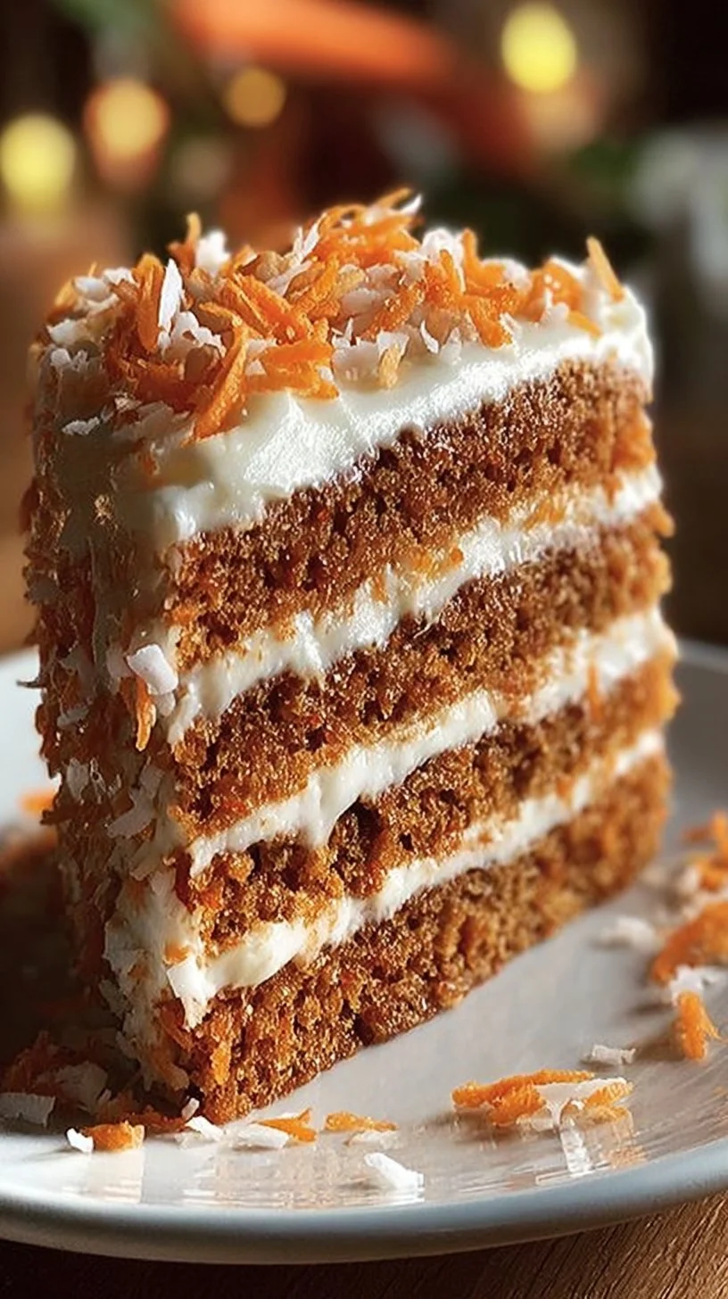 Deliciously healthy No Sugar No Flour Carrot Cake with fresh carrots and spices