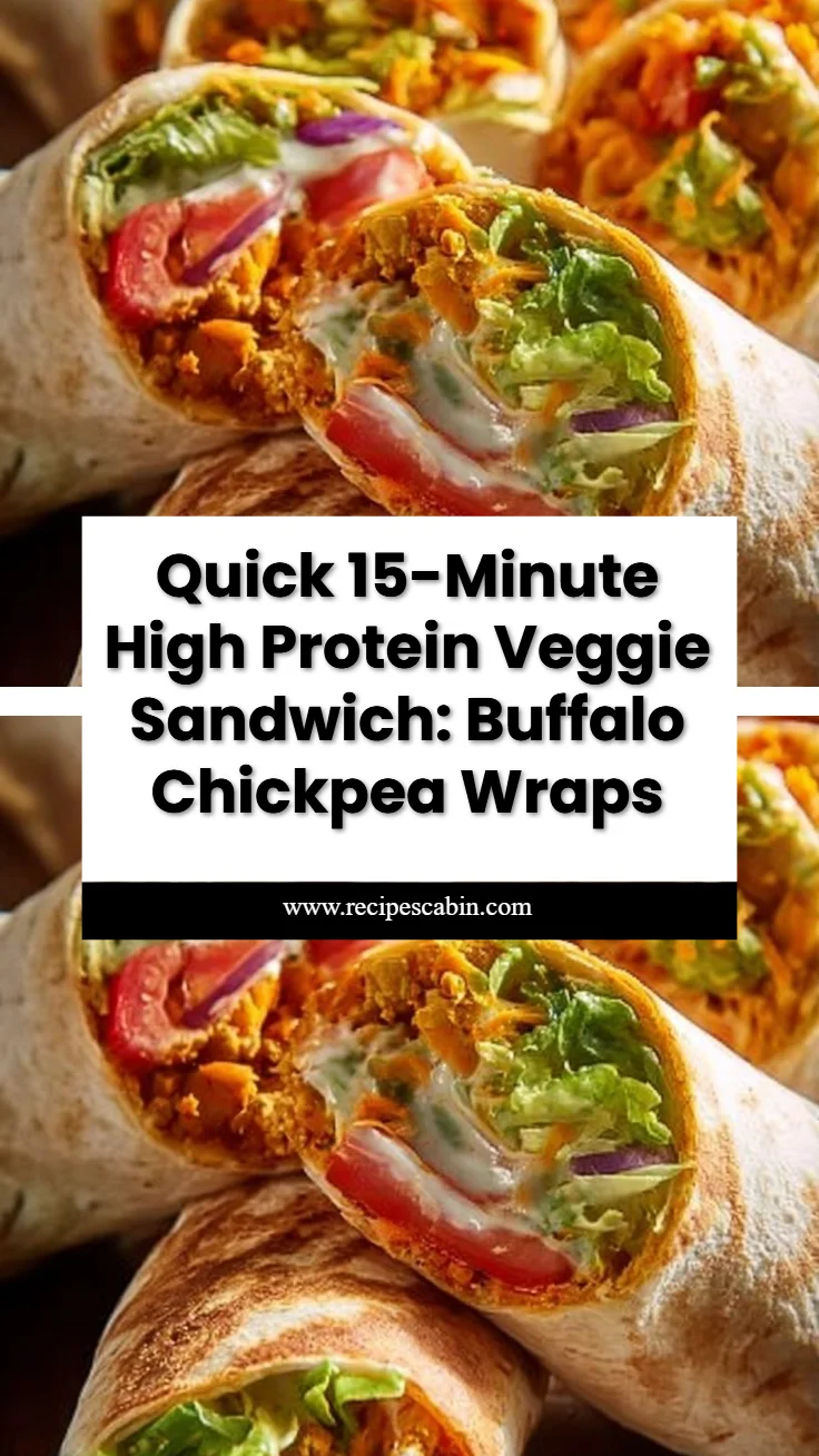 15-Minute Buffalo Chickpea Wraps
