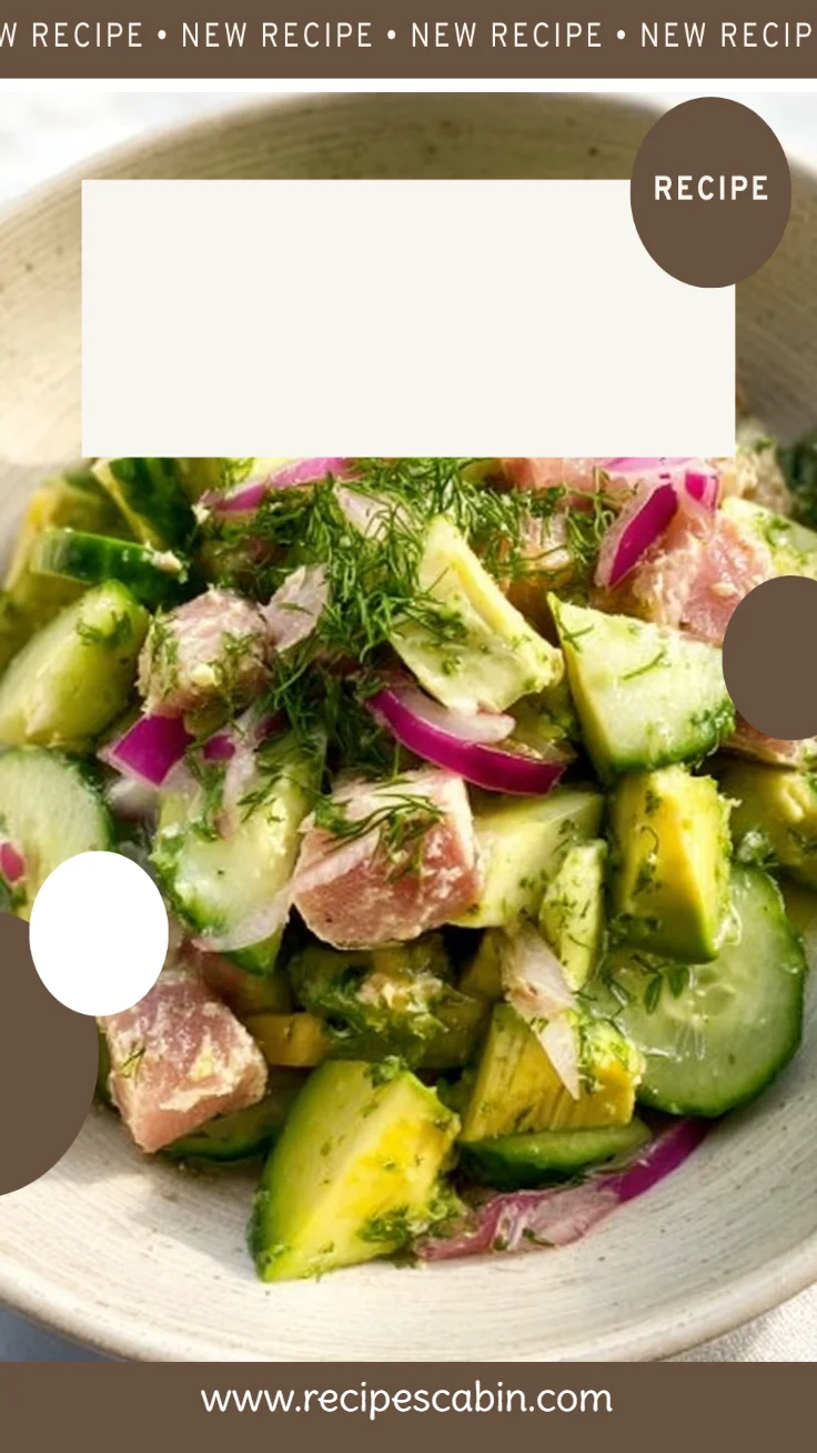 Avocado Tuna Cucumber Salad