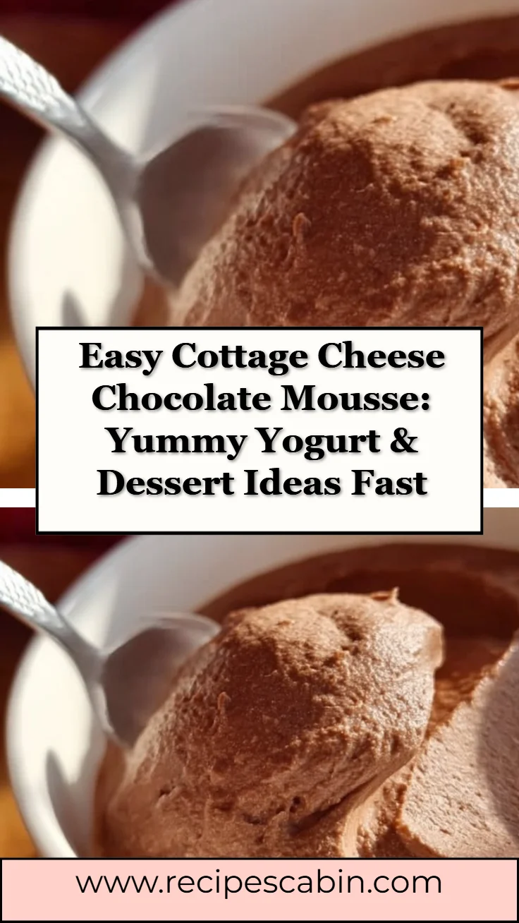 Easy Cottage Cheese Chocolate Mousse
