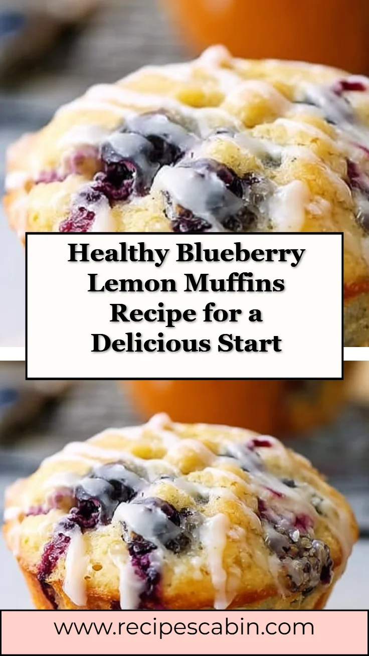 Healthy Blueberry Lemon Muffins Recipe