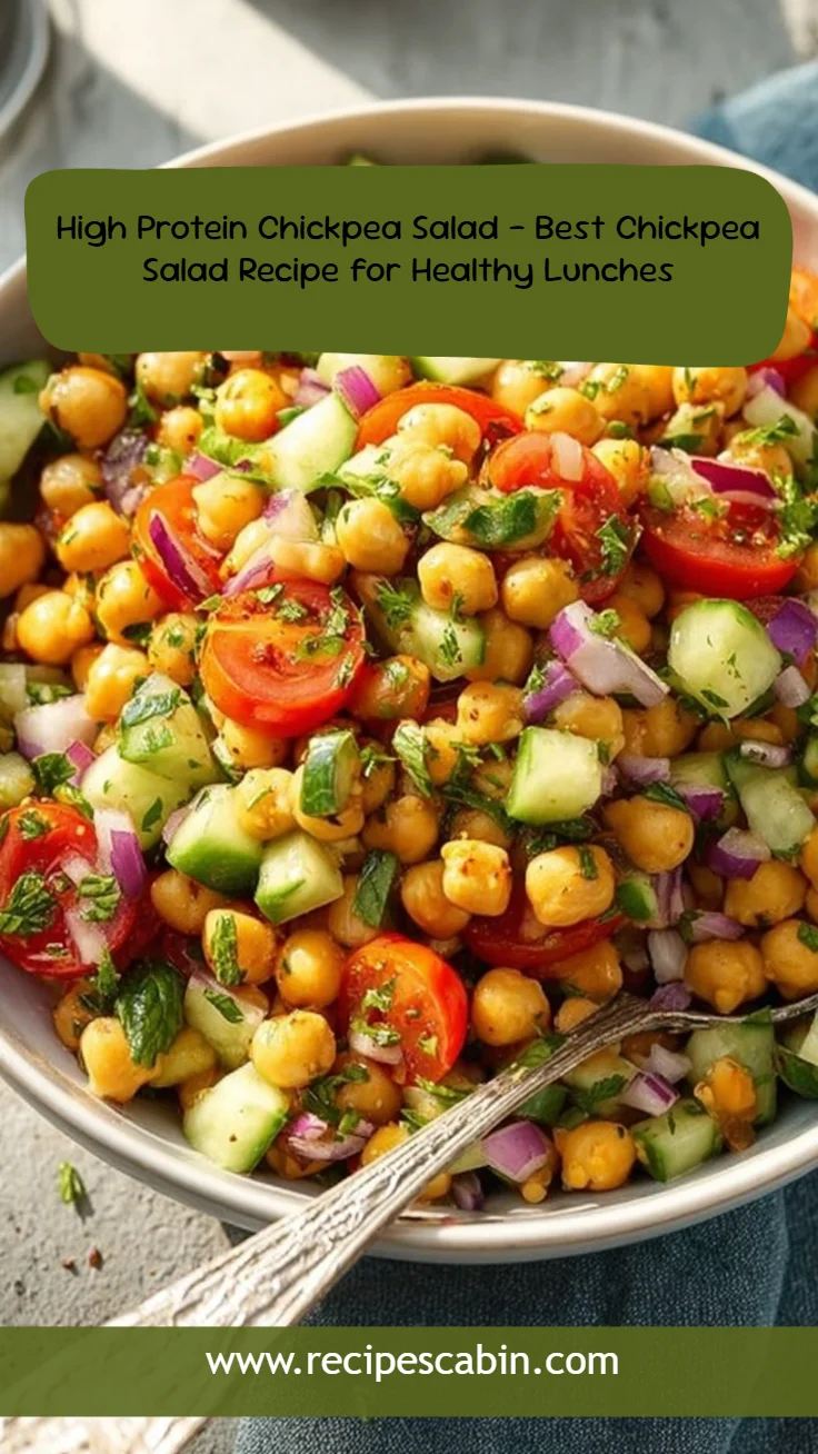 High Protein Chickpea Salad (Vegan + Gluten-Free) – Fresh, Protein-Packed, and Flavorful