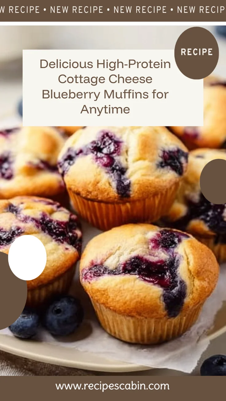 High-Protein Cottage Cheese Blueberry Muffins