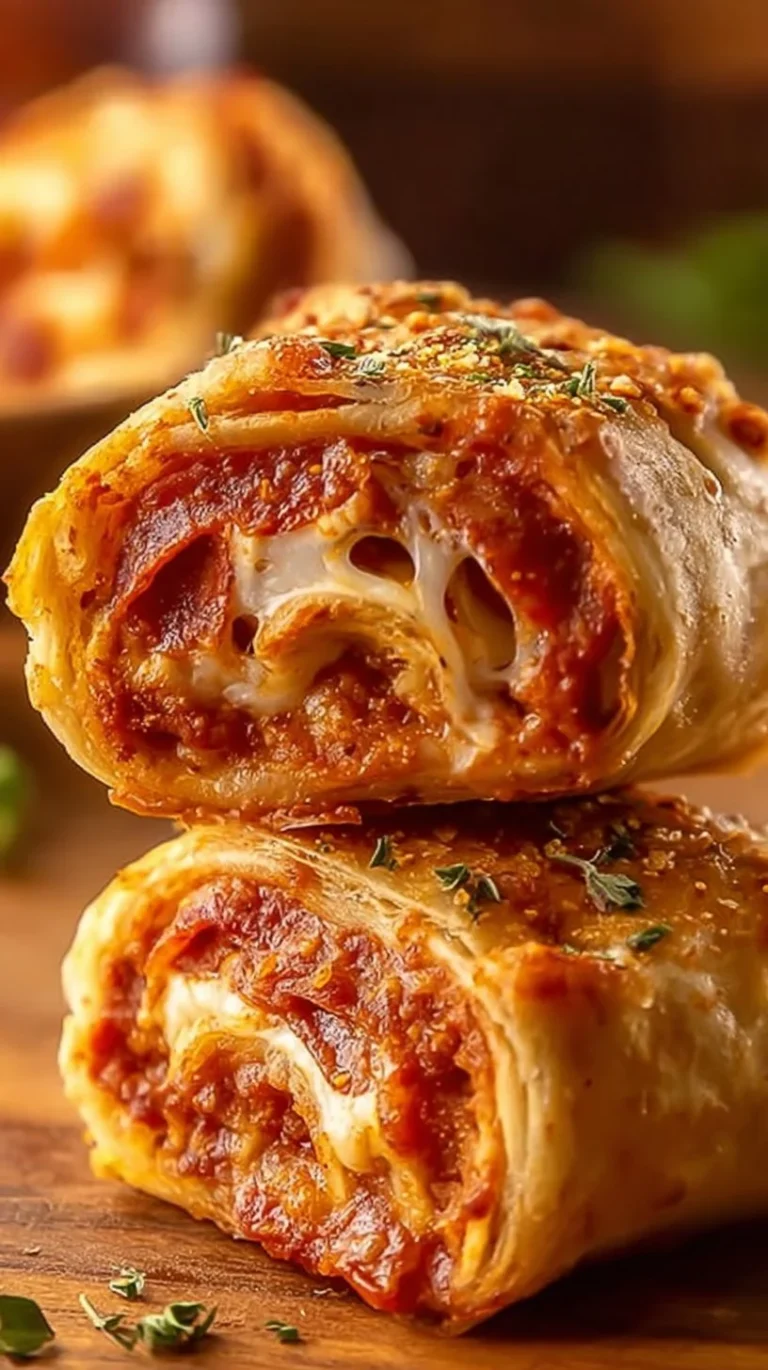High protein pepperoni pizza rolls ready to eat, a tasty snack idea