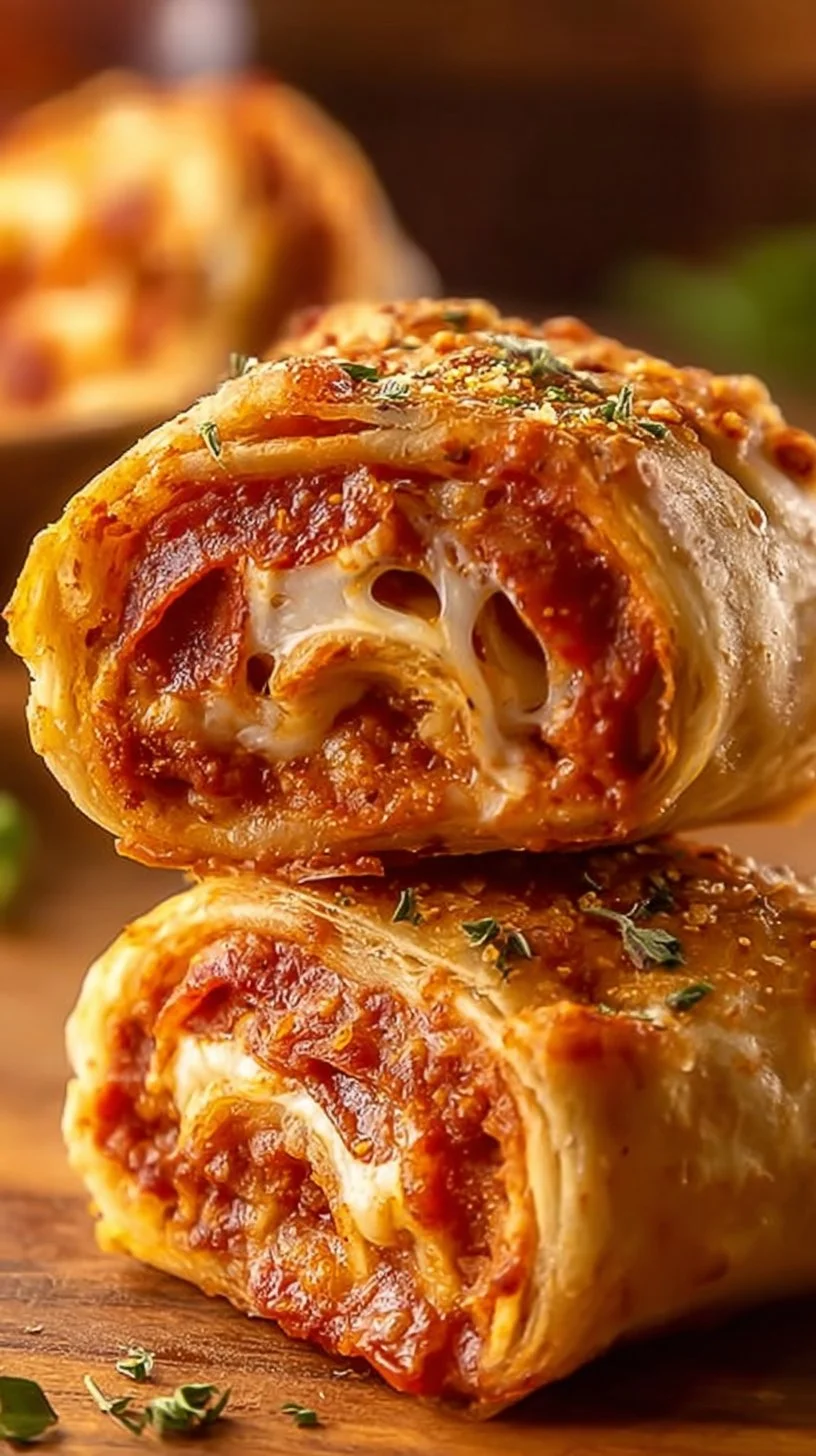 High protein pepperoni pizza rolls ready to eat, a tasty snack idea