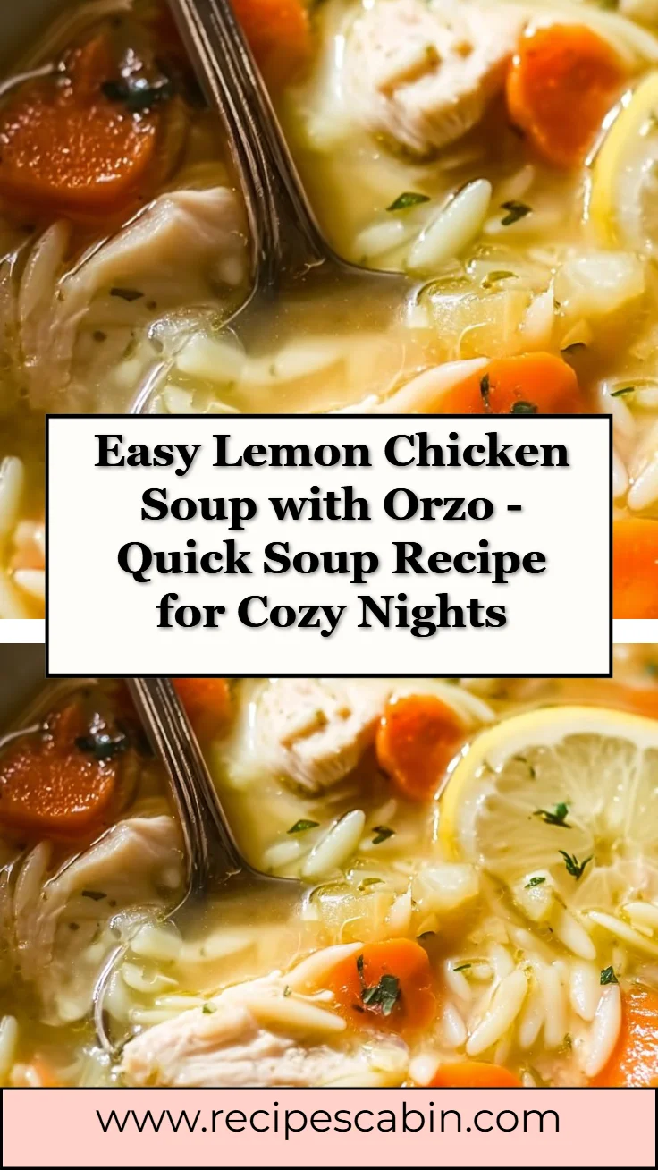Lemon Chicken Soup with Orzo