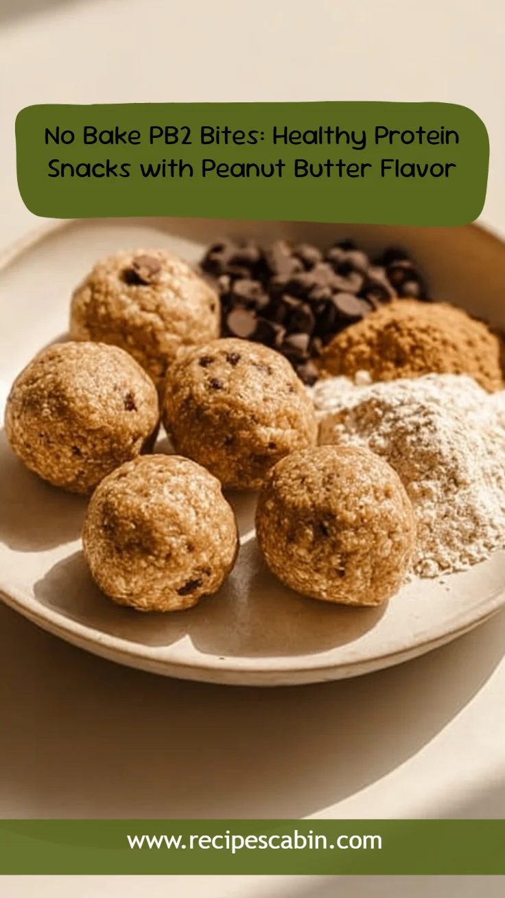 No Bake PB2 Bites