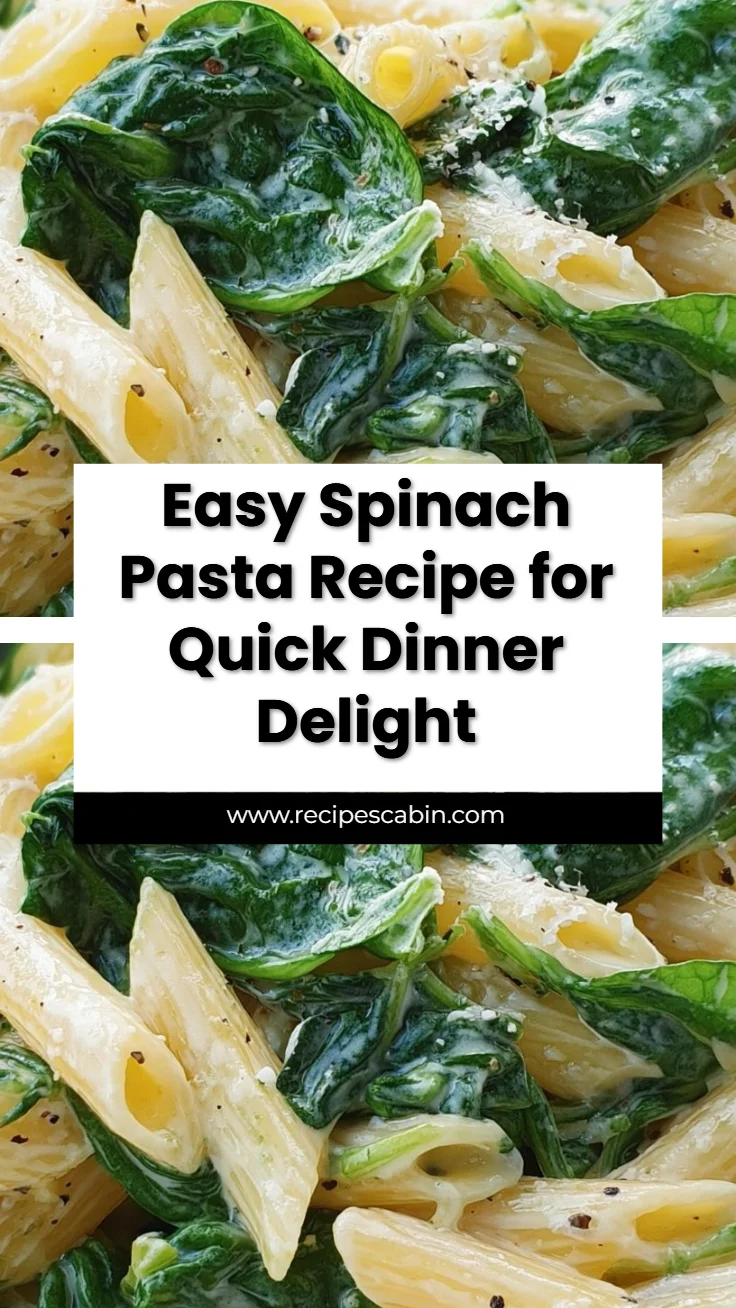Pasta with Spinach Sauce