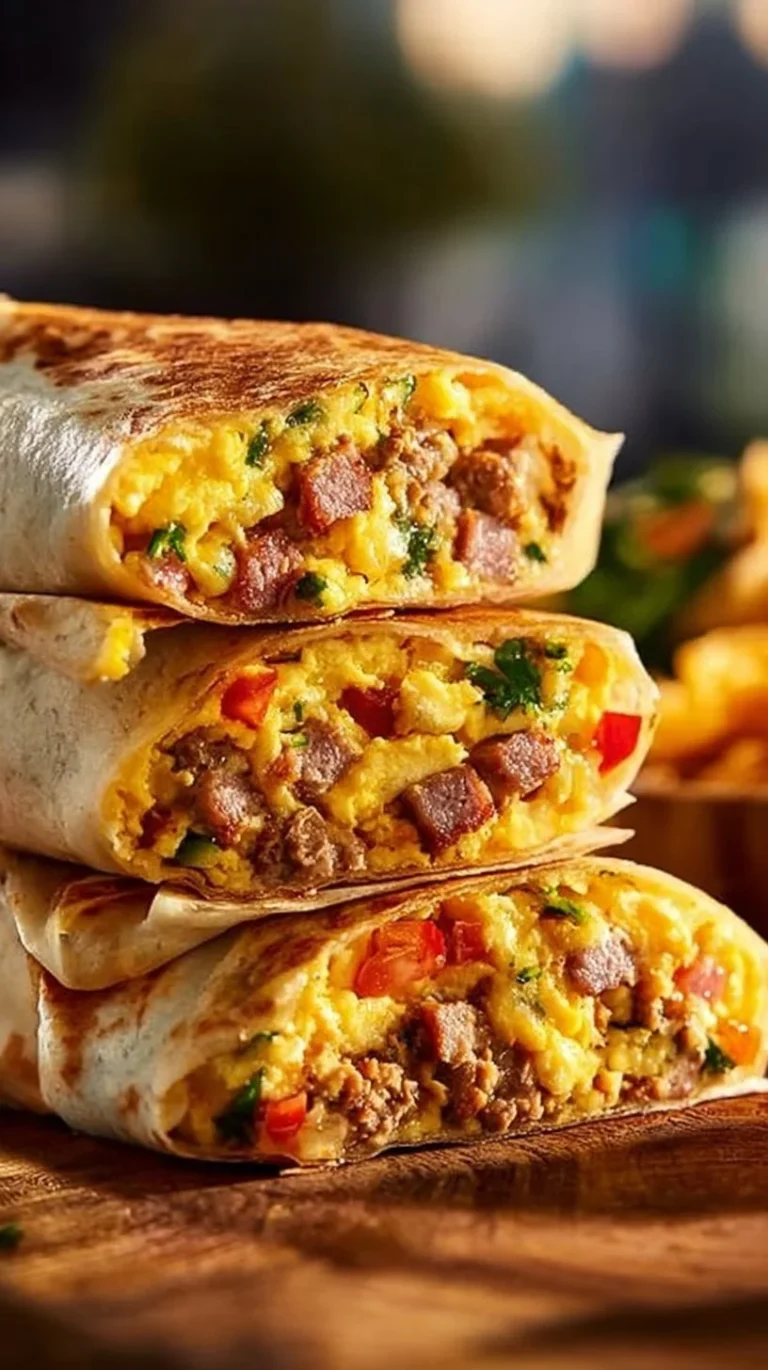 Protein-packed breakfast burritos ready for freezing and reheating