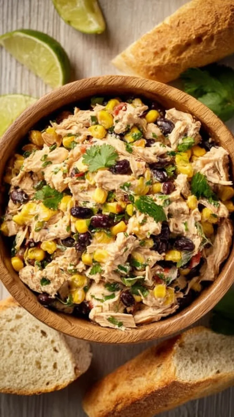 Delicious Southwest Chicken Salad with fresh vegetables and grilled chicken