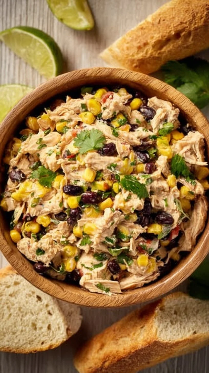 Delicious Southwest Chicken Salad with fresh vegetables and grilled chicken