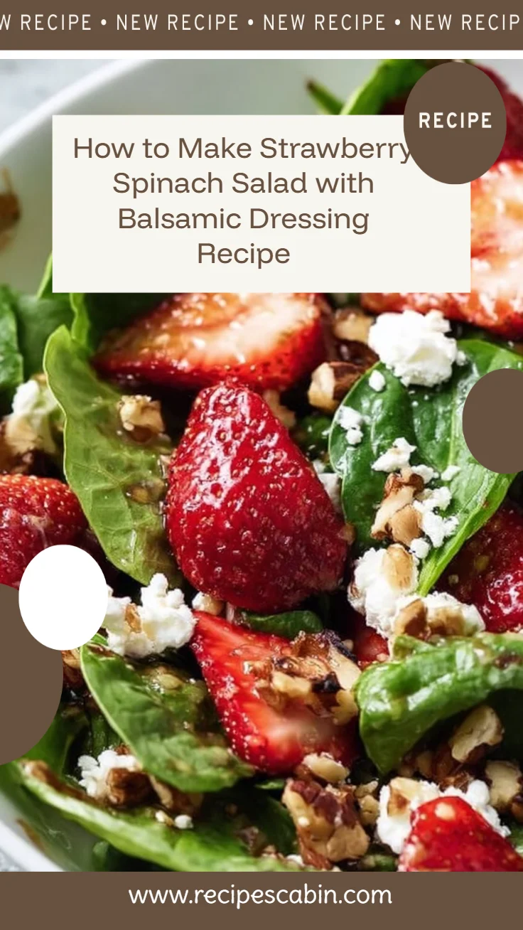 Strawberry Spinach Salad with Homemade Balsamic Vinaigrette