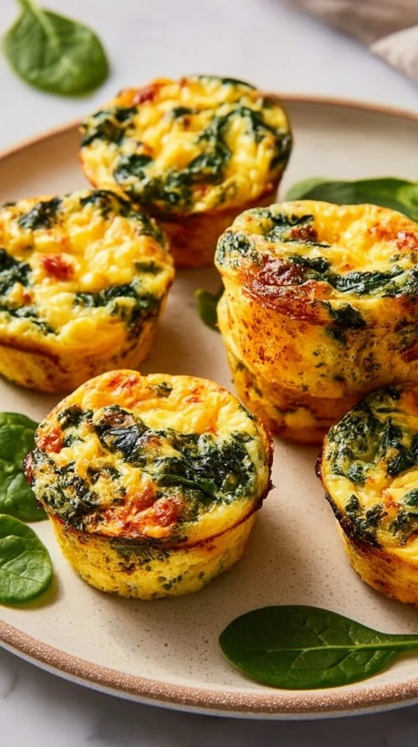 Healthy cottage cheese egg bites ready to serve on a plate