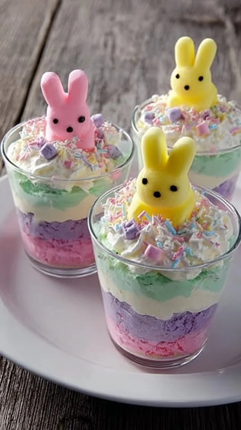 Colorful Easter treats featuring chocolates, eggs, and festive decorations.