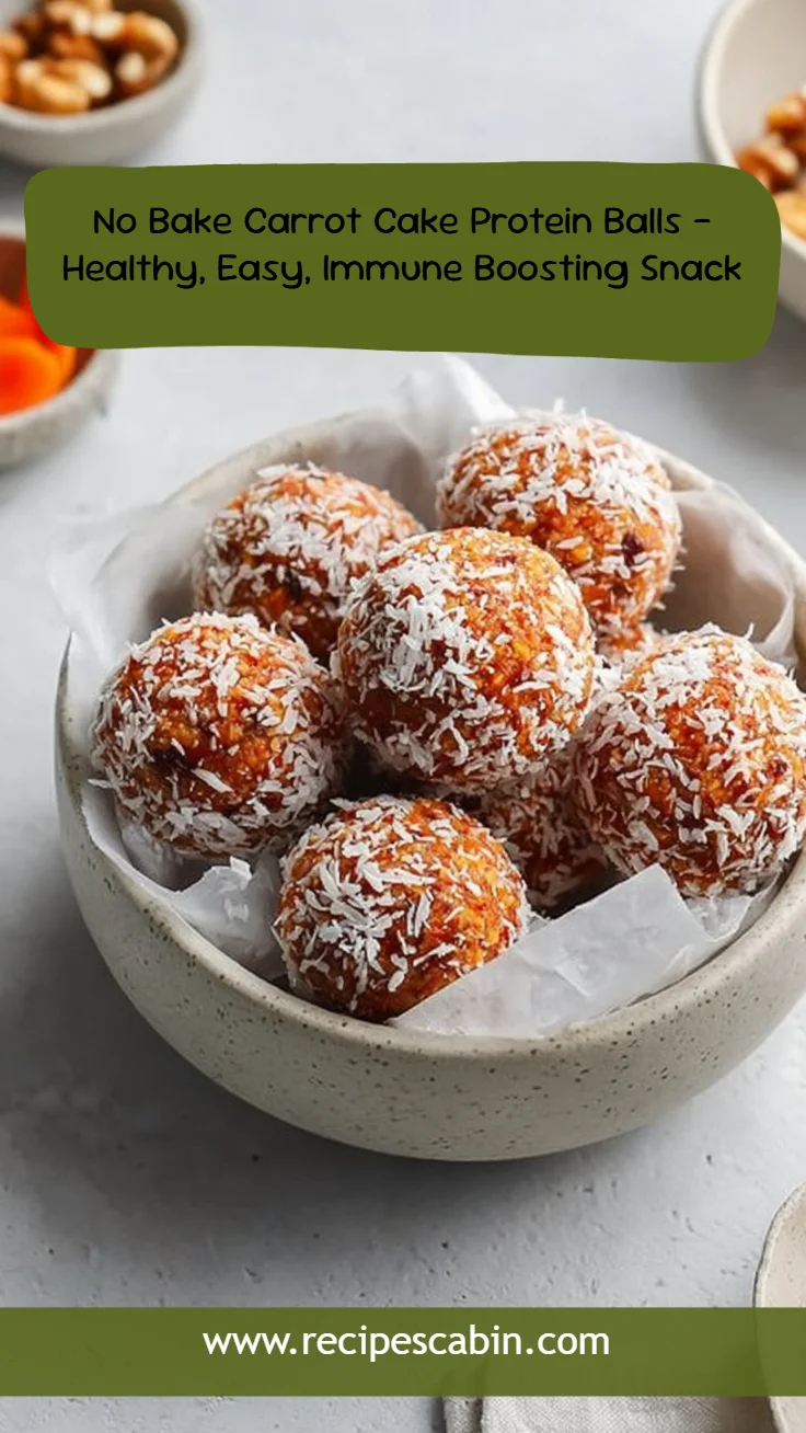 No Bake Carrot Cake Protein Balls