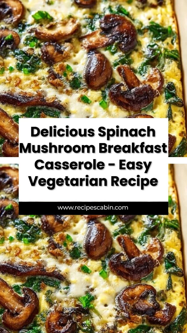 Spinach Mushroom Breakfast Casserole