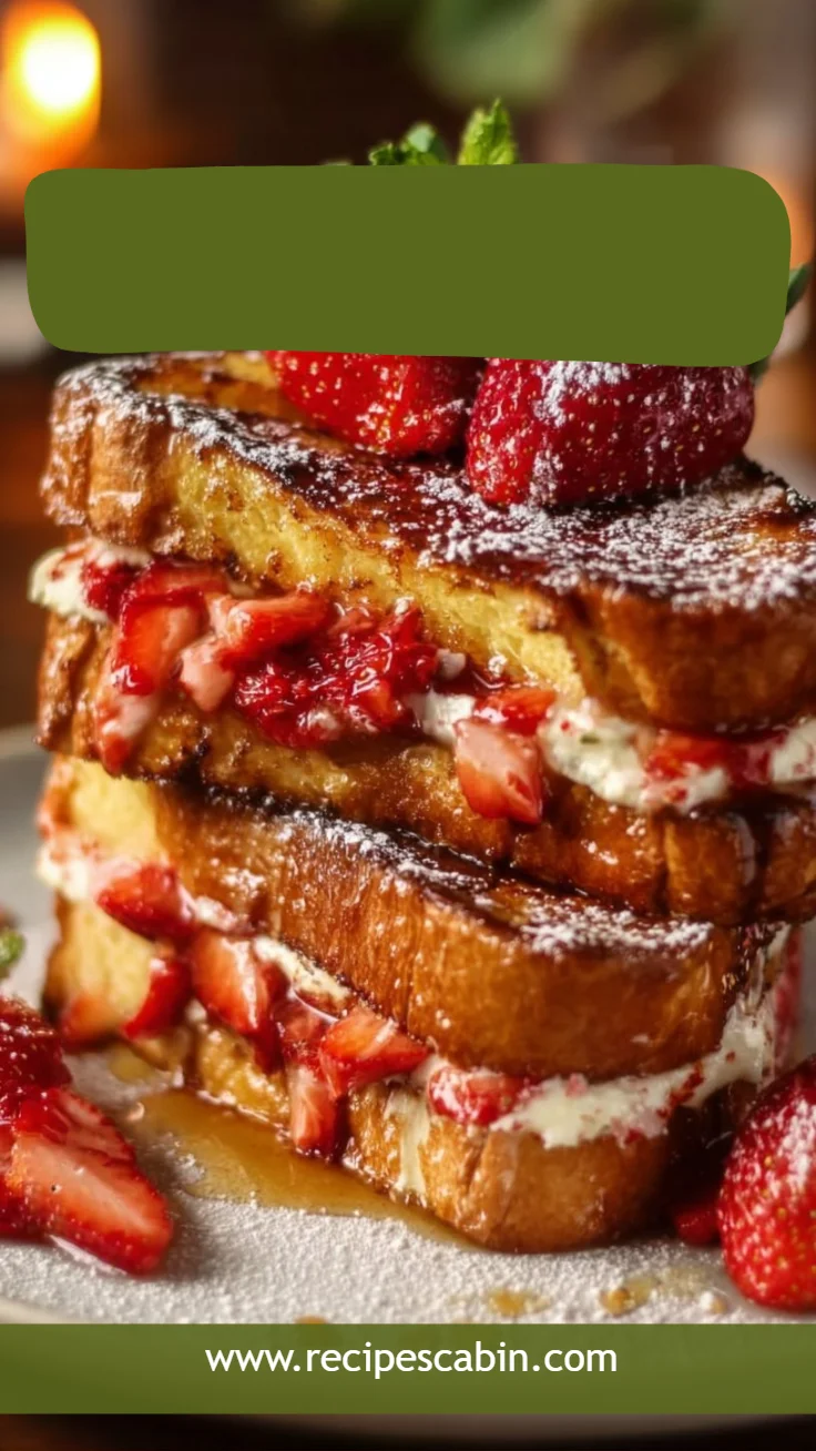 Strawberry Cheesecake Stuffed French Toast