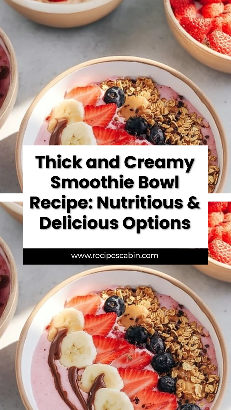 Thick and Creamy Smoothie Bowl